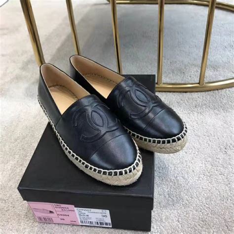 chanel leather espadrilles sizing|Chanel espadrilles black.